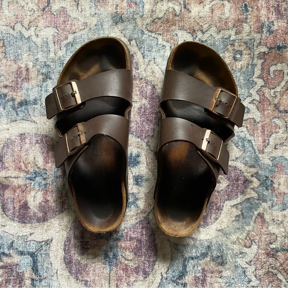 Women’s brown leather Birkenstock Sandals in New condition